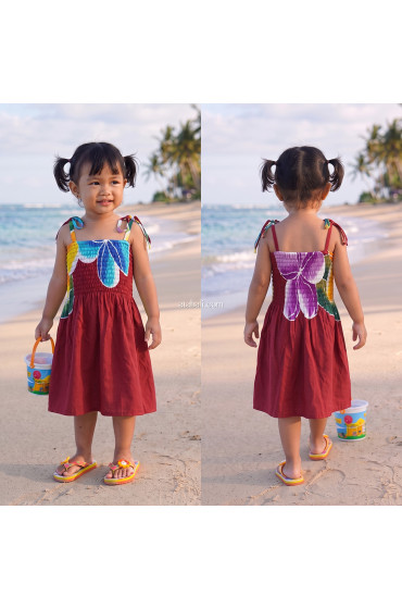 Hand Painted Rayon Kids Dress Hand Painted Rayon Kids Dress